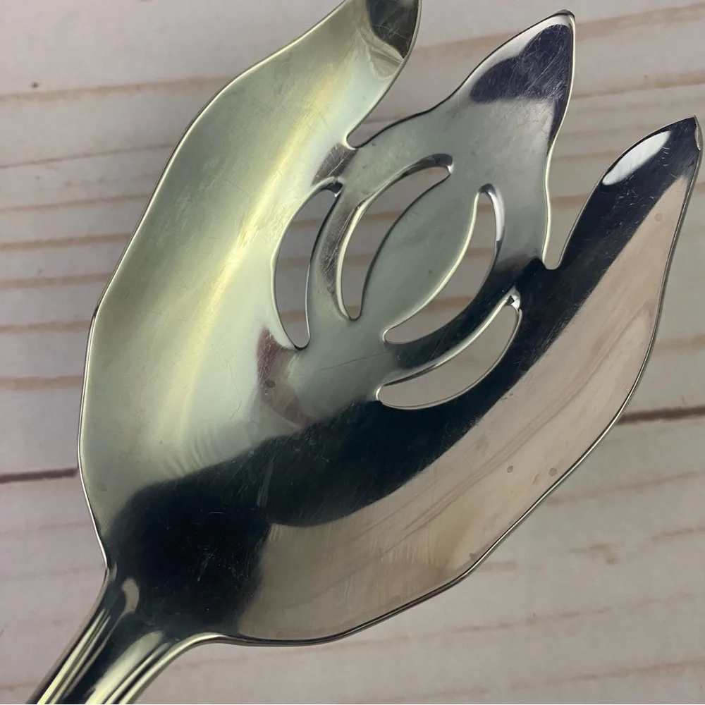 Reed Barton PALLADIAN 2 Pc Salad Serving Set Fork and Spoon Glossy Stainless